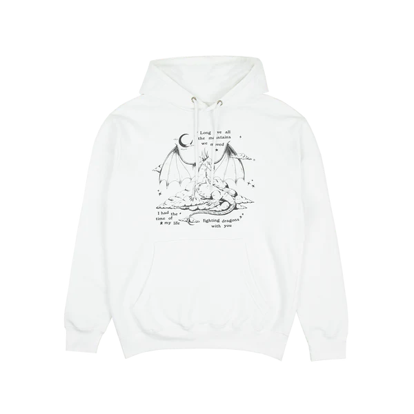 Fighting Dragons With You White Hoodie