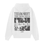 Taylor Swift The Eras Tour Collage White Hoodie