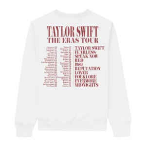 Taylor Swift The Eras Tour Photo White Crewneck