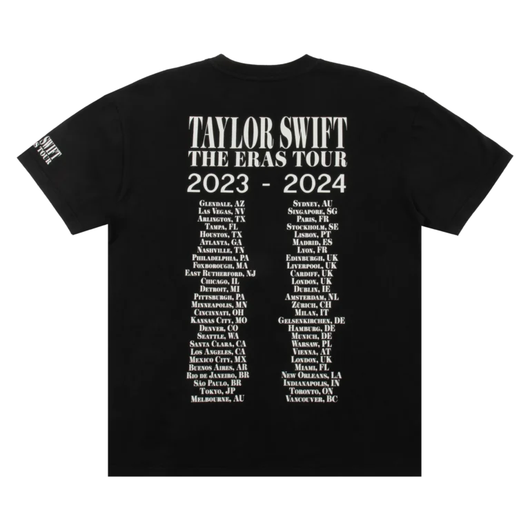 Taylor Swift The Eras II Tour Black T Shirt c