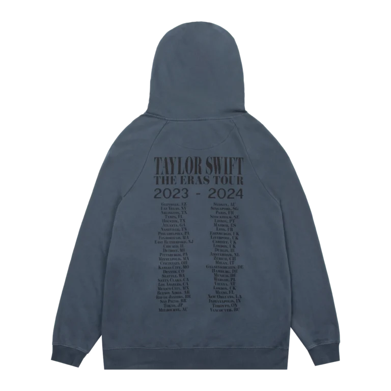 Taylor Swift The Eras II Tour Washed Blue Hoodie