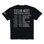 Taylor Swift The Eras International Tour Black T-Shirt back