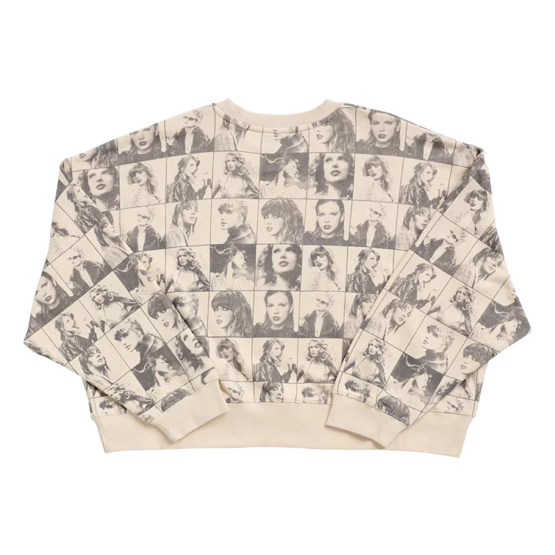 Taylor Swift The Eras Tour Cropped Beige Pullover back