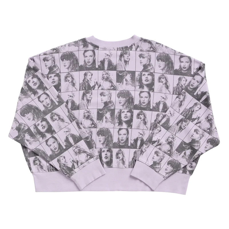 Taylor Swift The Eras Tour Cropped Lavender Pullover back