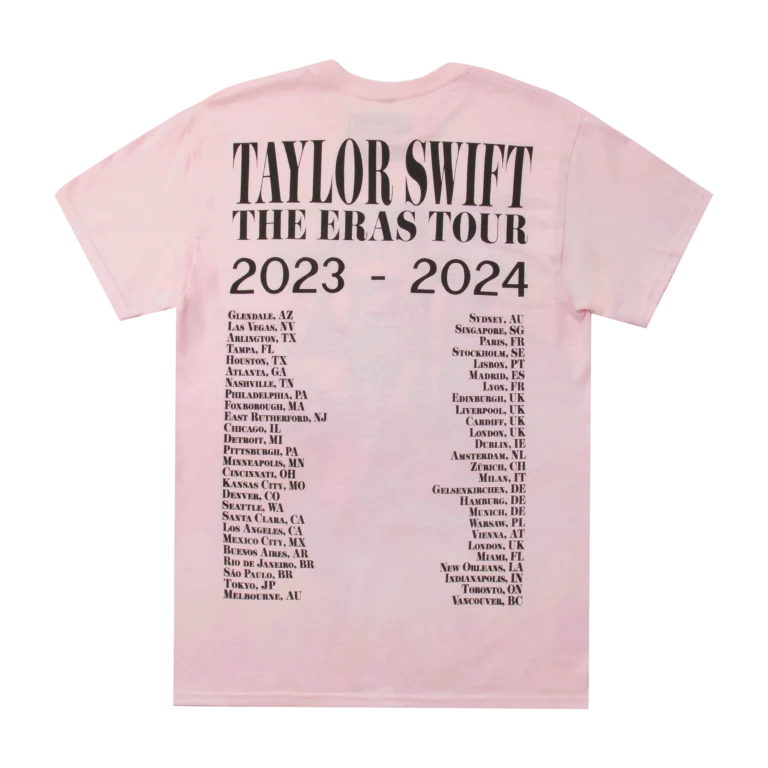 Taylor Swift The Eras Tour Pink T Shirt 1