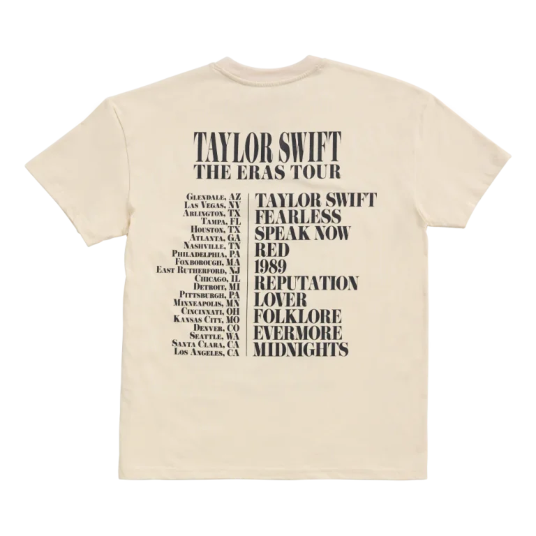 Taylor Swift The Eras Tour US Dates Beige T-Shirt