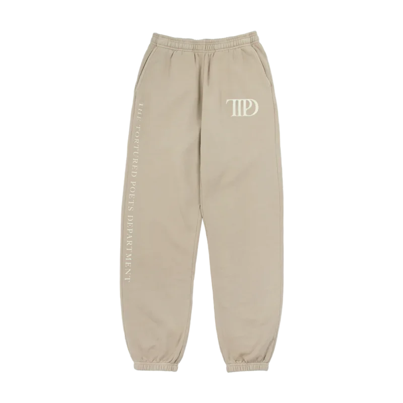 Taylor Swift The Tortured Poets Department Beige Sweatpants