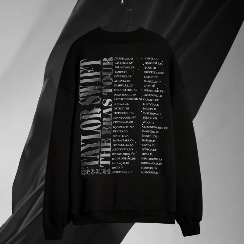 The Eras Tour Down Bad Live Photo Oversized Crewneck back