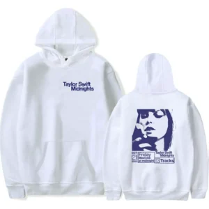 Taylor Swift Hoodie – Meet Me At Midnight White Hoodie