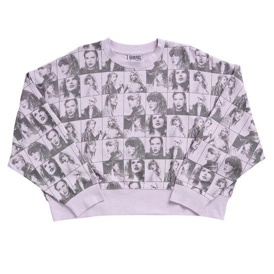 Taylor Swift The Eras Tour Cropped Lavender Pullover