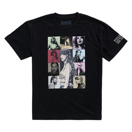 Taylor Swift The Eras Tour US Dates Black T-Shirt