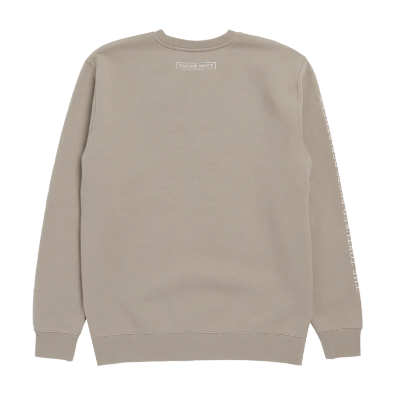 The Tortured Poets Department Beige Crewneck back