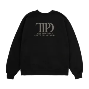 The Tortured Poets Department Black Crewneck