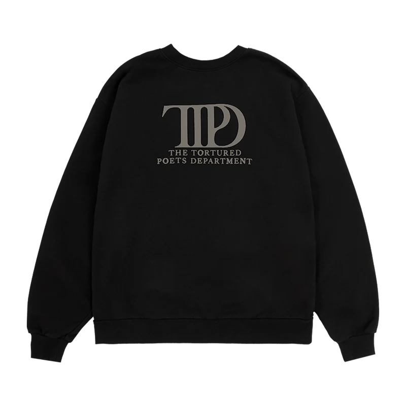 The Tortured Poets Department Black Crewneck