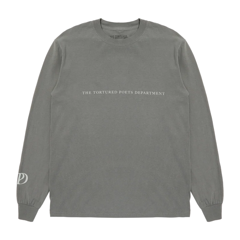 The Tortured Poets Department Gray Photo Long Sleeve T-Shirt