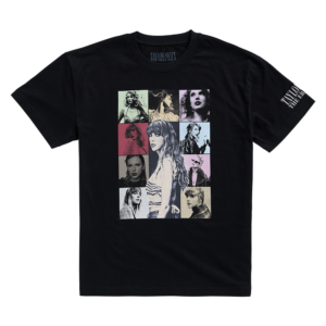 Taylor Swift The Eras Tour Through LA Black T-Shirt