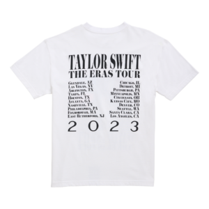 Taylor Swift The Eras Tour Through LA White T-Shirt