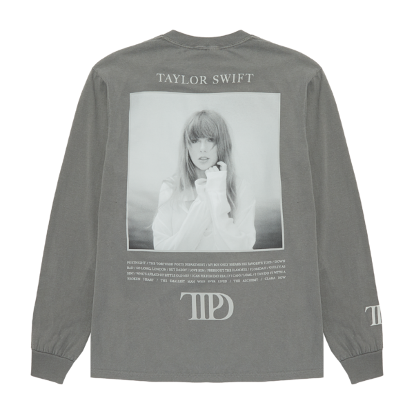 The Tortured Poets Department Gray Photo Long Sleeve T-Shirt