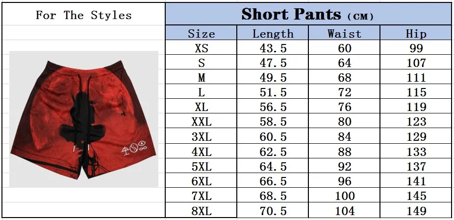 Short-Pants-Size-Chart