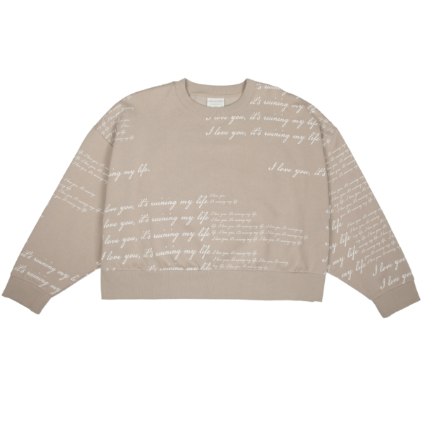 I Love You It's Ruining My Life Boxy Cropped Crewneck